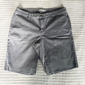 The Rail grey stretch cotton cutoff shorts size 34